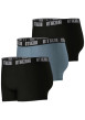Thumbnail Lot de 3 boxers classiques en coton bicolores unis avec le nom de la marque - Image 4