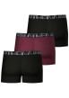 Thumbnail Lot de 3 boxers classiques en coton bicolores unis à ceintures élastiquées - Image 2