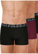 Thumbnail Lot de 3 boxers classiques en coton bicolores unis à ceintures élastiquées - Image 3