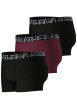 Thumbnail Lot de 3 boxers classiques en coton bicolores unis à ceintures élastiquées - Image 4