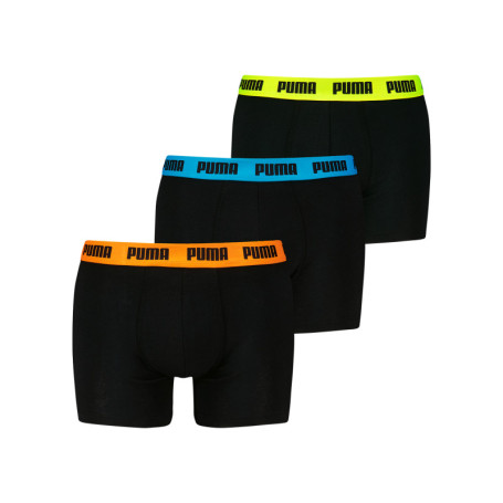 Lot de 3 boxers classiques en coton noirs unis...