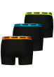 Thumbnail Lot de 3 boxers classiques en coton noirs unis à ceintures tricolores - Image 2
