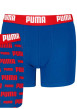 Thumbnail Lot de 2 boxers classiques en coton bleus imprimés nom de la marque - Image 3