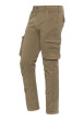 Thumbnail Cargo en coton kaki uni avec une coupe slim fit et des poches à rabat - Image 4