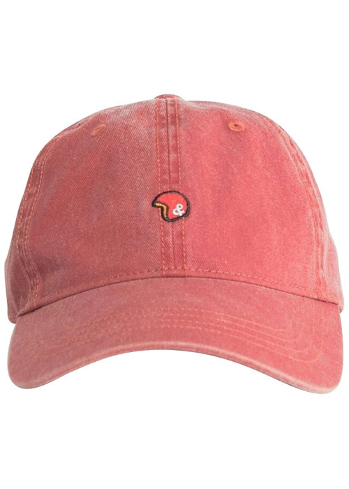 Casquette rouge unie avec logo iconique brodé sur le devant