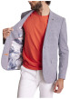 Thumbnail Blazer gris imprimé pied de poule à coupe ajustée fermé par deux boutons - Image 7