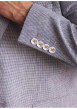Thumbnail Blazer gris imprimé pied de poule à coupe ajustée fermé par deux boutons - Image 9