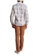 Thumbnail Chemise en coton blanche à imprimé violet et orange avec une coupe regular fit - Image 2