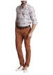 Thumbnail Chemise en coton blanche à imprimé violet et orange avec une coupe regular fit - Image 3