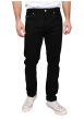 Thumbnail Jean 5 poches en coton noir à coupe slim avec logo gris brodé