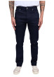 Thumbnail Jean 5 poches indigo en coton avec logo tricolore brodé et une coupe slim
