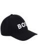 Thumbnail Casquette en coton noire unie avec une fermeture ajustable à l'arrière