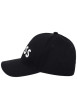 Thumbnail Casquette en coton noire unie avec une fermeture ajustable à l'arrière - Image 3
