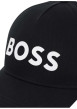 Thumbnail Casquette en coton noire unie avec une fermeture ajustable à l'arrière - Image 4
