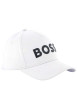 Thumbnail Casquette en coton blanche unie avec logo noir brodé à l'avant