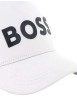 Thumbnail Casquette en coton blanche unie avec logo noir brodé à l'avant - Image 4
