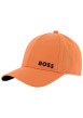 Thumbnail Casquette en coton orange unie avec une fermeture ajustable à l'arrière