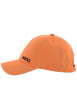 Thumbnail Casquette en coton orange unie avec une fermeture ajustable à l'arrière - Image 3