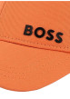 Thumbnail Casquette en coton orange unie avec une fermeture ajustable à l'arrière - Image 4