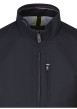 Thumbnail Blouson en nylon bleu marine uni zippé avec un col montant et des poches - Image 3