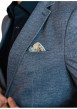 Thumbnail Blazer bleu avec un imprimé aspect denim et une coupe ajustée à poches - Image 2