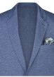 Thumbnail Blazer bleu avec un imprimé aspect denim et une coupe ajustée à poches - Image 3