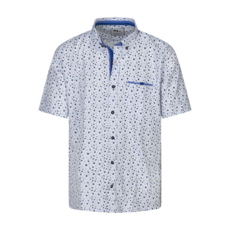 Chemise à manches courtes en coton mélangé...