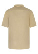Thumbnail Chemise à manches courtes en coton beige unie avec un col américain - Image 2