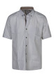 Thumbnail Chemise à manches courtes en coton écrue à imprimé liberty et à col américain