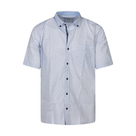Chemise à manches courtes en coton blanche à...