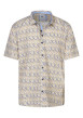 Thumbnail Chemise à manches courtes en coton orange à minis motifs et à coupe regular fit