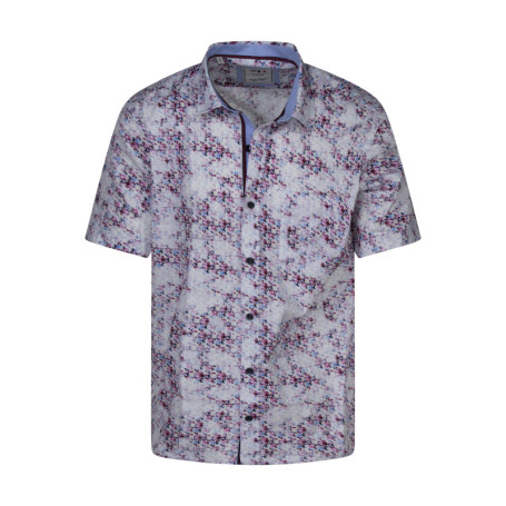 Chemise à manches courtes en coton rose...