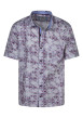 Thumbnail Chemise à manches courtes en coton rose imprimée avec une coupe regular fit