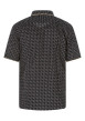 Thumbnail Chemise en coton noire à imprimé minis triangles et à coupe regular fit - Image 2