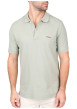 Thumbnail Polo en coton biologique vert uni avec une coupe droite et un col à revers