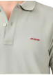 Thumbnail Polo en coton biologique vert uni avec une coupe droite et un col à revers - Image 3