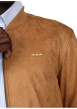 Thumbnail Blouson camel uni avec une coupe droite à col rond et logo iconique - Image 3