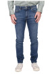 Thumbnail Jean en coton bleu uni avec une coupe droite et une étiquette d'authentification
