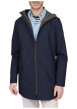 Thumbnail Parka marine uni avec une coupe droite et une fermeture zippée