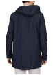 Thumbnail Parka marine uni avec une coupe droite et une fermeture zippée - Image 2