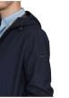 Thumbnail Parka marine uni avec une coupe droite et une fermeture zippée - Image 3