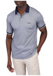 Thumbnail Polo marine uni avec une coupe droite à col à revers et des manches courtes