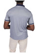 Thumbnail Polo marine uni avec une coupe droite à col à revers et des manches courtes - Image 2