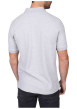 Thumbnail Polo en coton biologique gris clair uni avec une coupe droite et un col à revers - Image 2