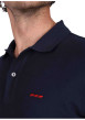 Thumbnail Polo en coton biologique marine uni avec une coupe droite et un col à revers - Image 3