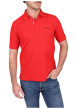 Thumbnail Polo en coton biologique rouge uni avec une coupe droite et un col à revers