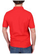 Thumbnail Polo en coton biologique rouge uni avec une coupe droite et un col à revers - Image 2