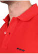 Thumbnail Polo en coton biologique rouge uni avec une coupe droite et un col à revers - Image 3