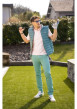 Thumbnail Polo en coton biologique rose uni avec une coupe droite et un col à revers - Image 2