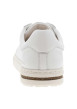 Thumbnail Tennis blanches en cuir à talon plat avec renfoncement effet copeaux et à lacets - Image 12